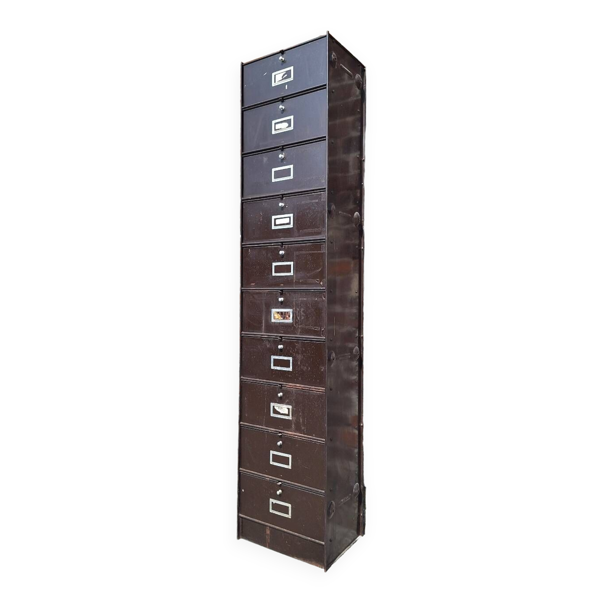 Roneo furniture with vintage metal flaps, old filing cabinet