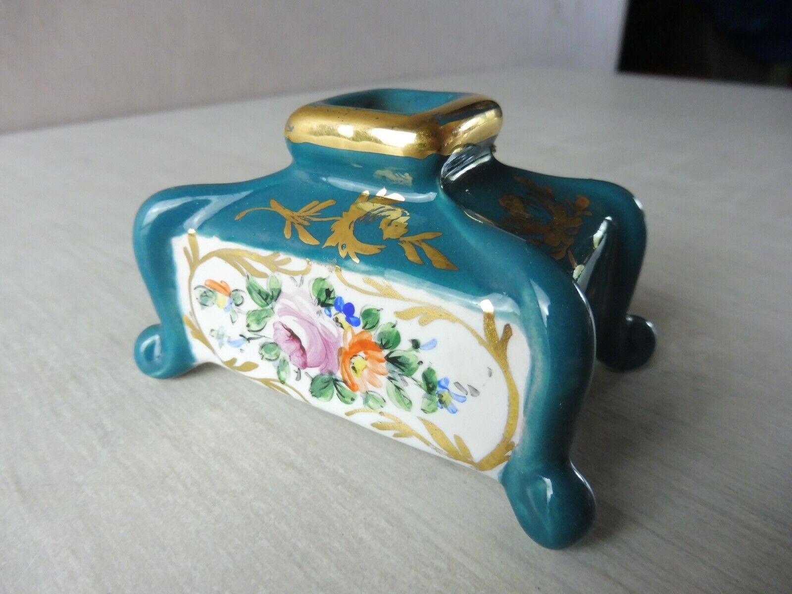 Old porcelain feather holder, flower decoration