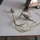 Antique lamp, silver-plated bronze candlestick base