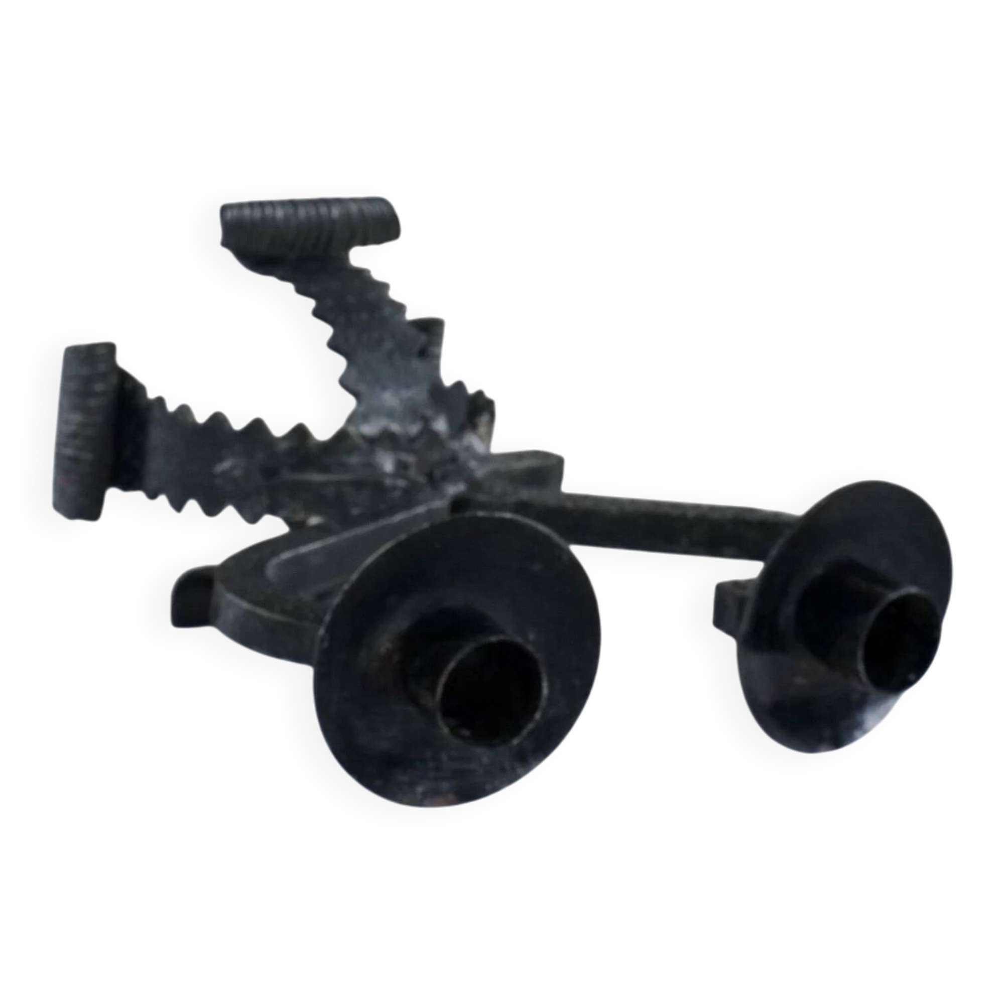 Brutalist sculptural iron candle holder | Netherlands | 1970s