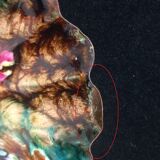 Two vintage enamelled copper tidies