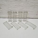Set 8 porte couteaux verre ciselé