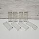 Set of 8 chiseled glass knife holders