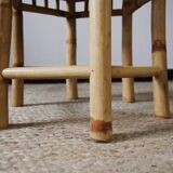 Octagonal bamboo table