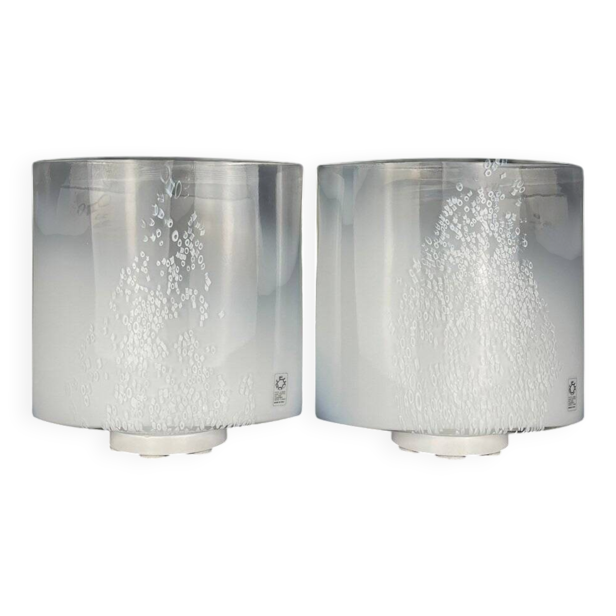 Idra table lamps in Murano glass by Rosanna Toso for Leucos, Italy, 1980s, set of 2