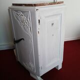 Art Deco bedside table top red marble
