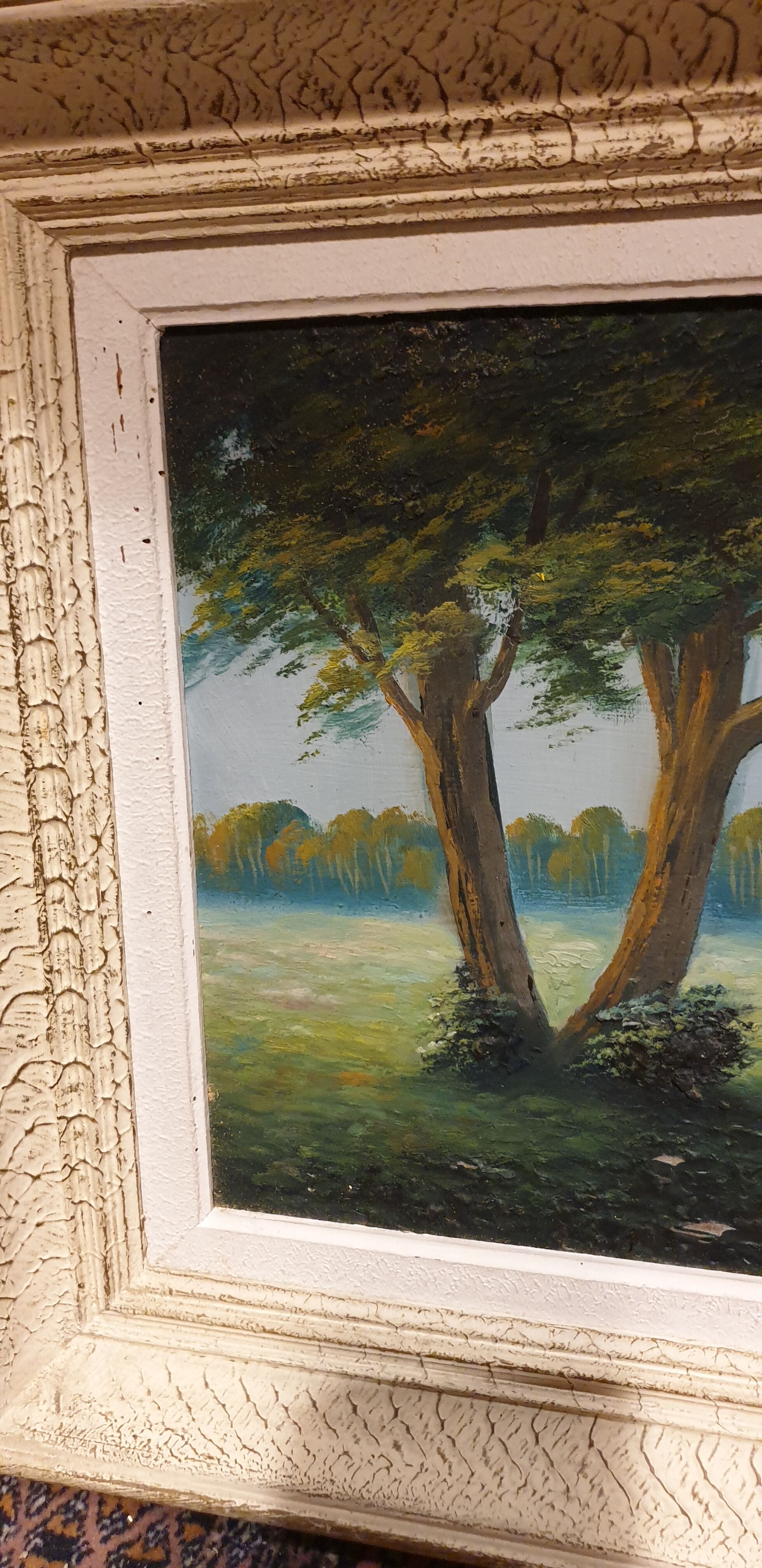 Pastoral painting oil on panel