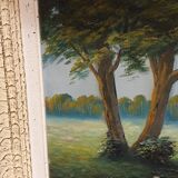 Pastoral painting oil on panel