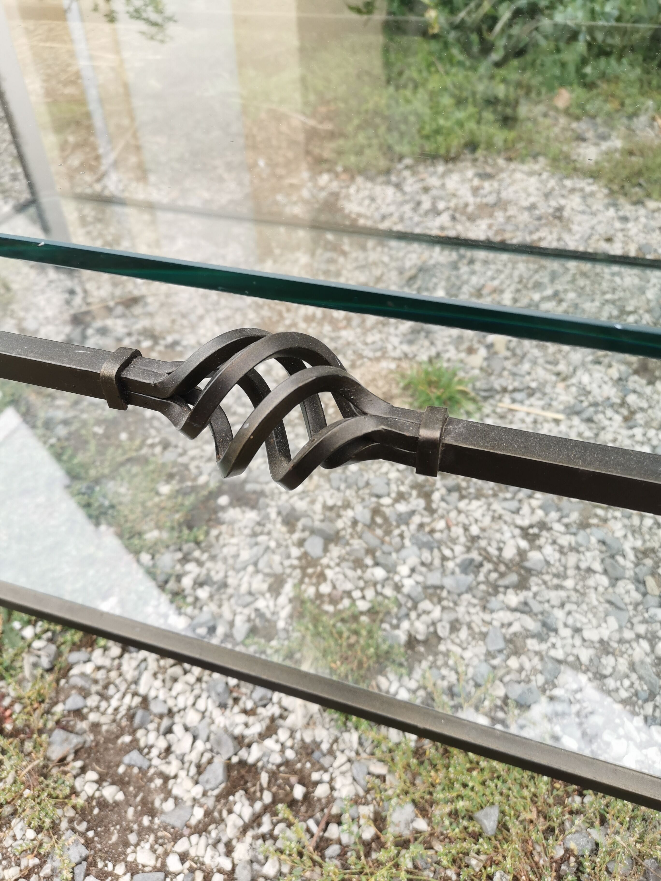 Wrought iron coffee table