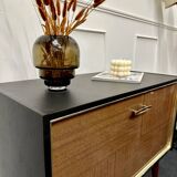 Bar cabinet with compass feet