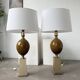 Pair of Philippe Barbier table lamps from the 70s