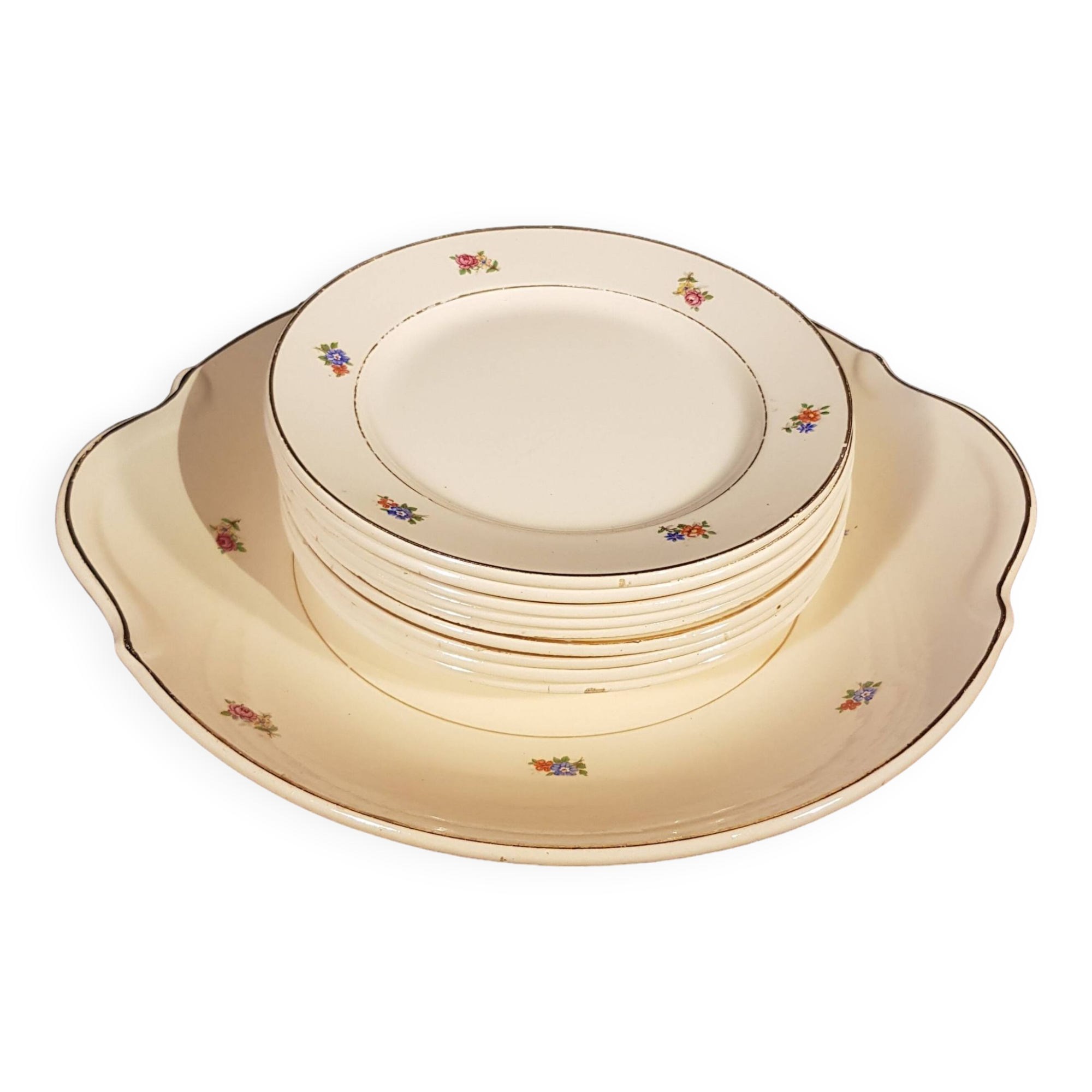 Old Badonviller dessert service