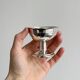 6 dessert bowls on a shiny metal stand.