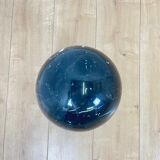 Coffee table in curved glass and black marble sphere, Giorgio Cattelan for Cattelan, 1980