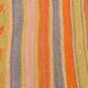 Wine Red & Orange Mid Century Modern Wool Kilim Rug, 153x239 Cm