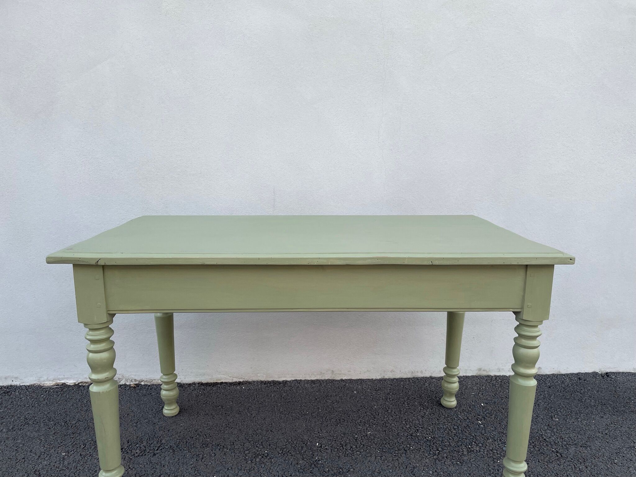 Painted wooden farmhouse table L120
