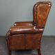Brown sheepskin armchair
