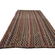 6x14 Kilim Multicolor Natural Wool Kilim Rug For Designer, 190x417 Cm