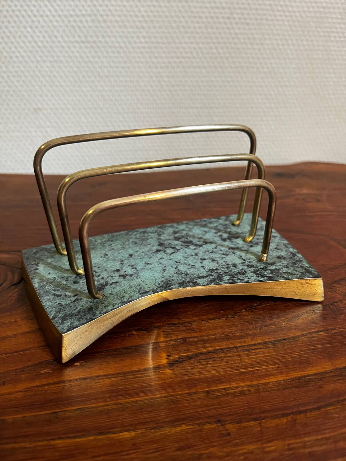 Letter holder in brass from the 1950s