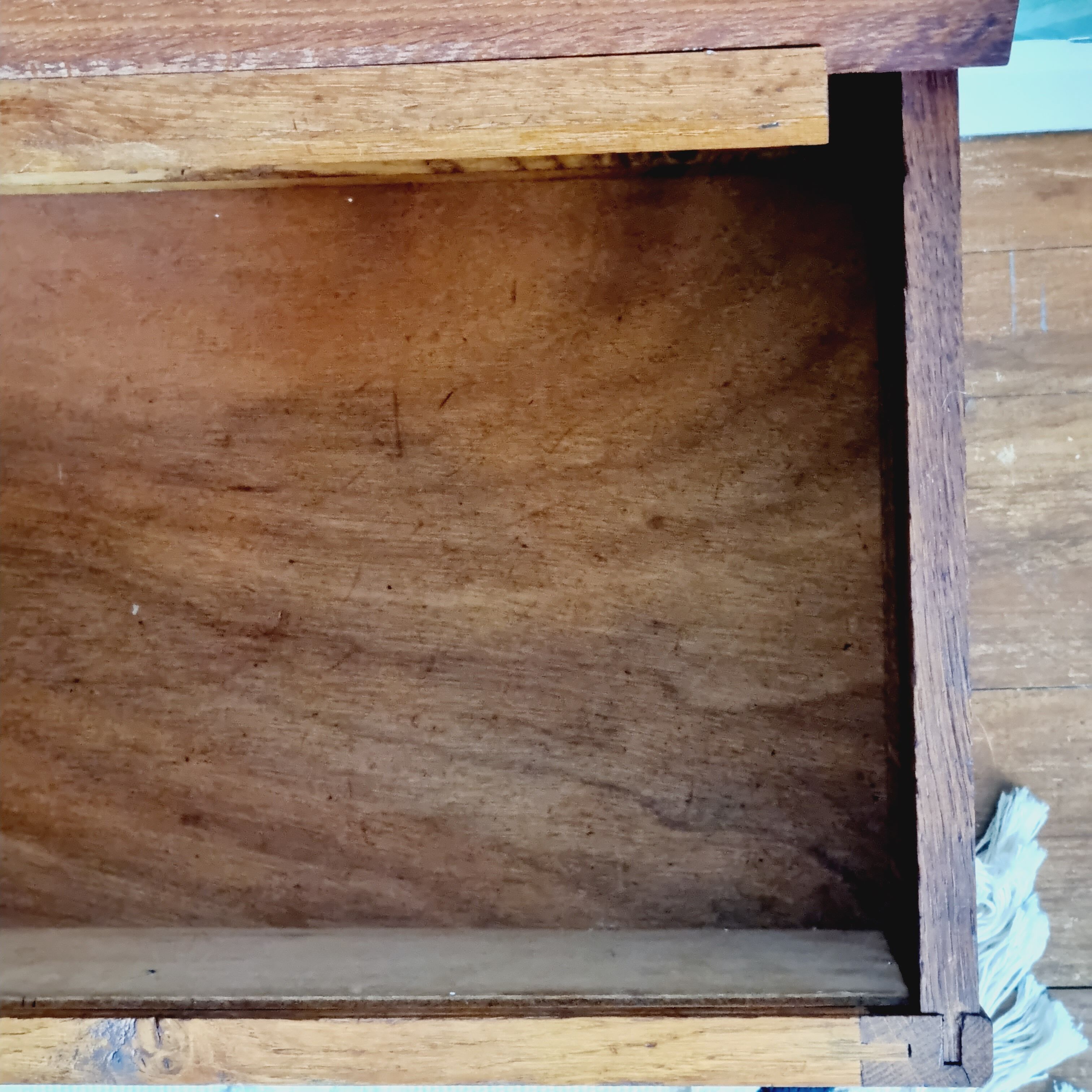 Bench chest veneer oak and rattan
