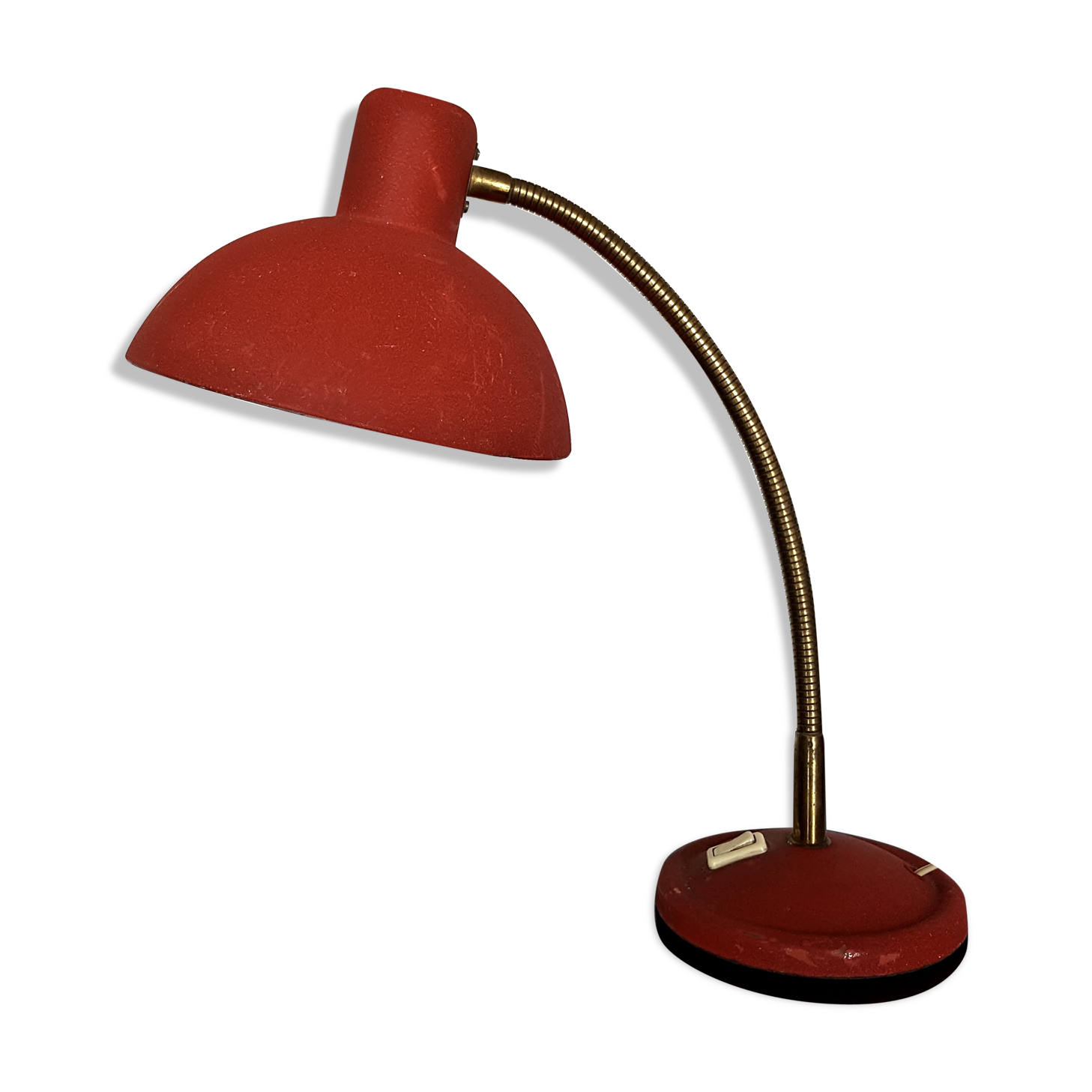 Vintage brass and metal desk lamp