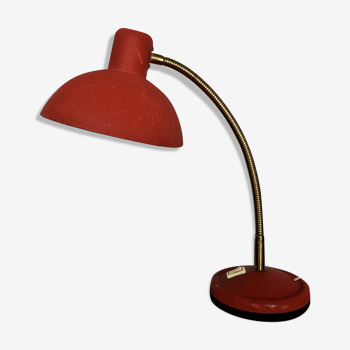 Lampe de bureau vintage col de cygne laiton et metal