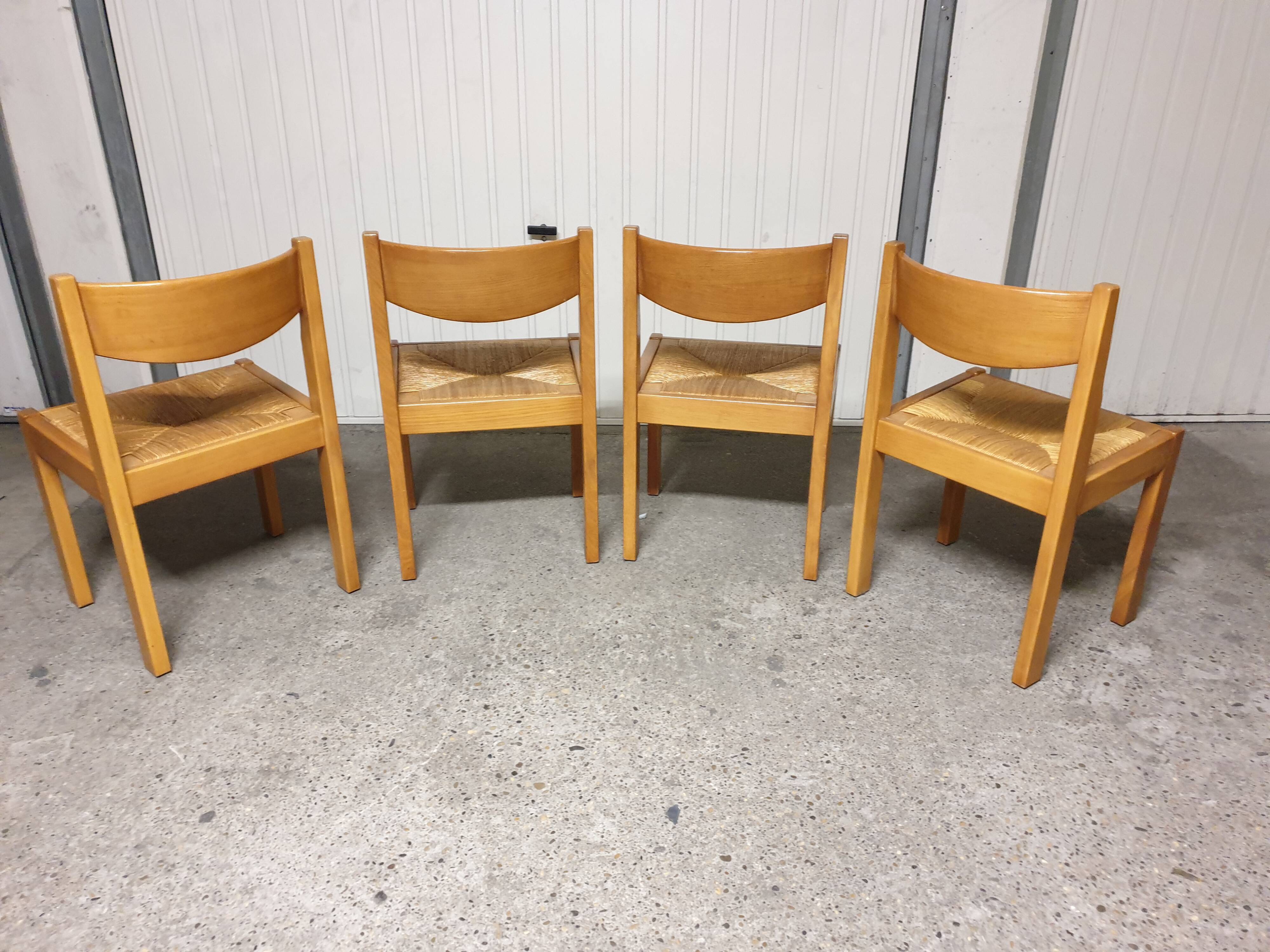 Set of 4 Luigi Gorgoni chairs 1980