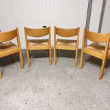 Set of 4 Luigi Gorgoni chairs 1980