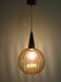 Hanging lamp, Scandinavian of the 1970s, teak and glass