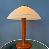 Post modern mushroom table lamp - art nouveau glass table lamp