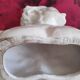 Bust of J. Mermoz in white cracked ceramic by H. Laurens