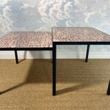 Nested copper tables by Herbert Hirche for Rosenthal, Germany, 1970s.