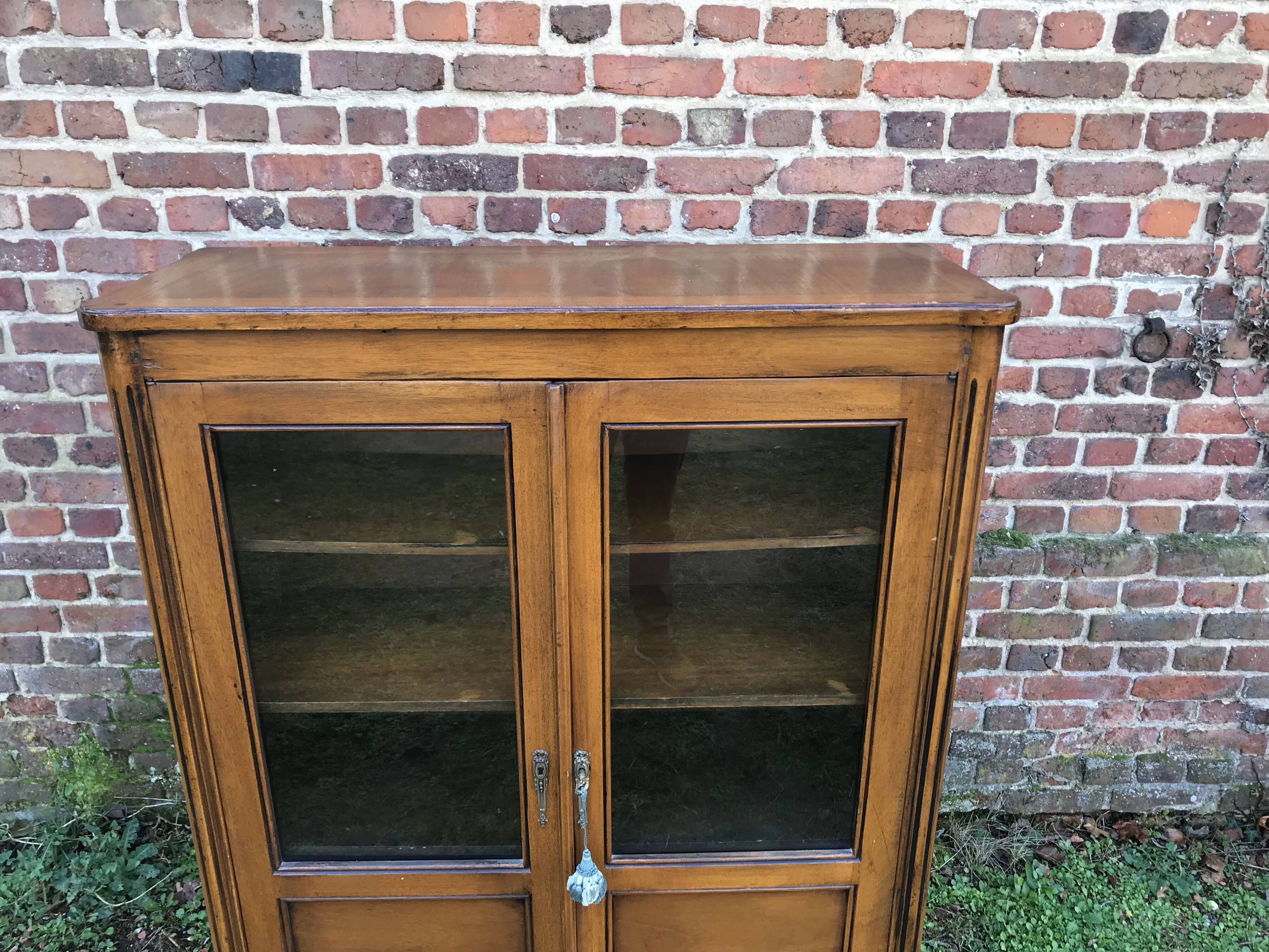 Louis XV style mahogany showcase