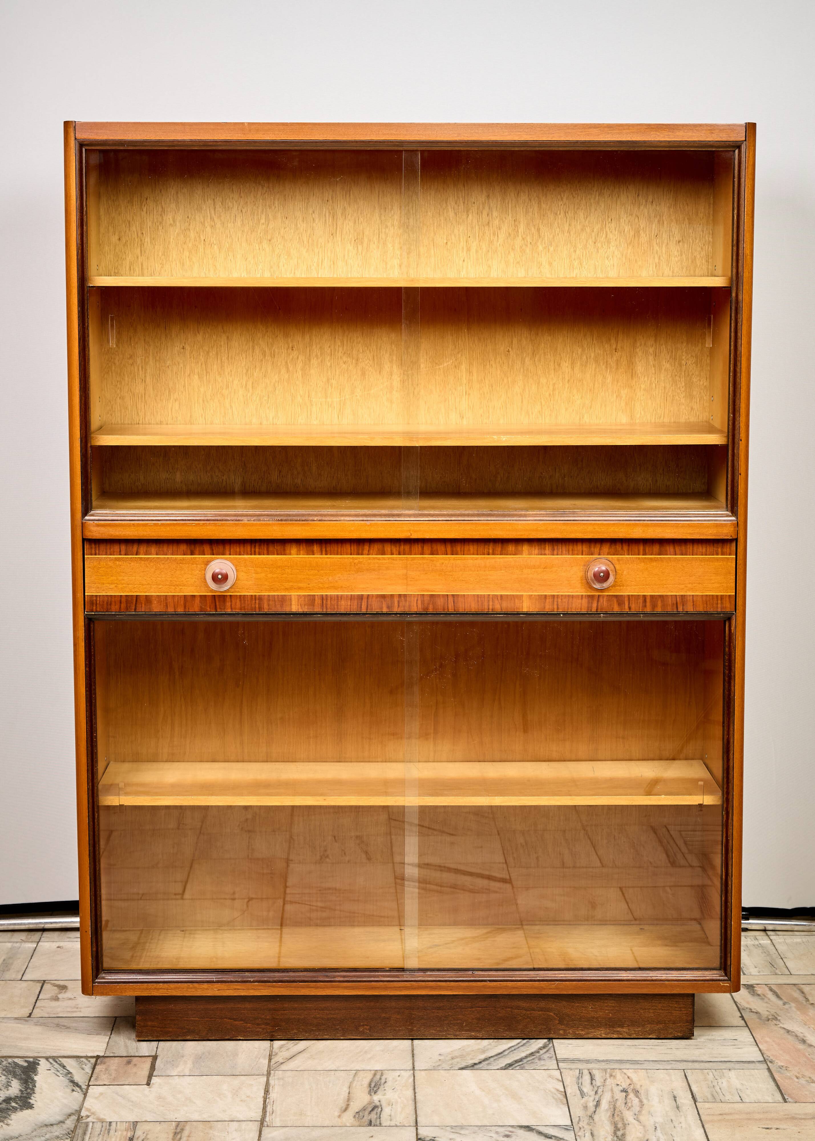 Art Deco Bookshelf, 1960s, Czechoslovakia