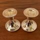 Pair of vintage silver metal candle holders