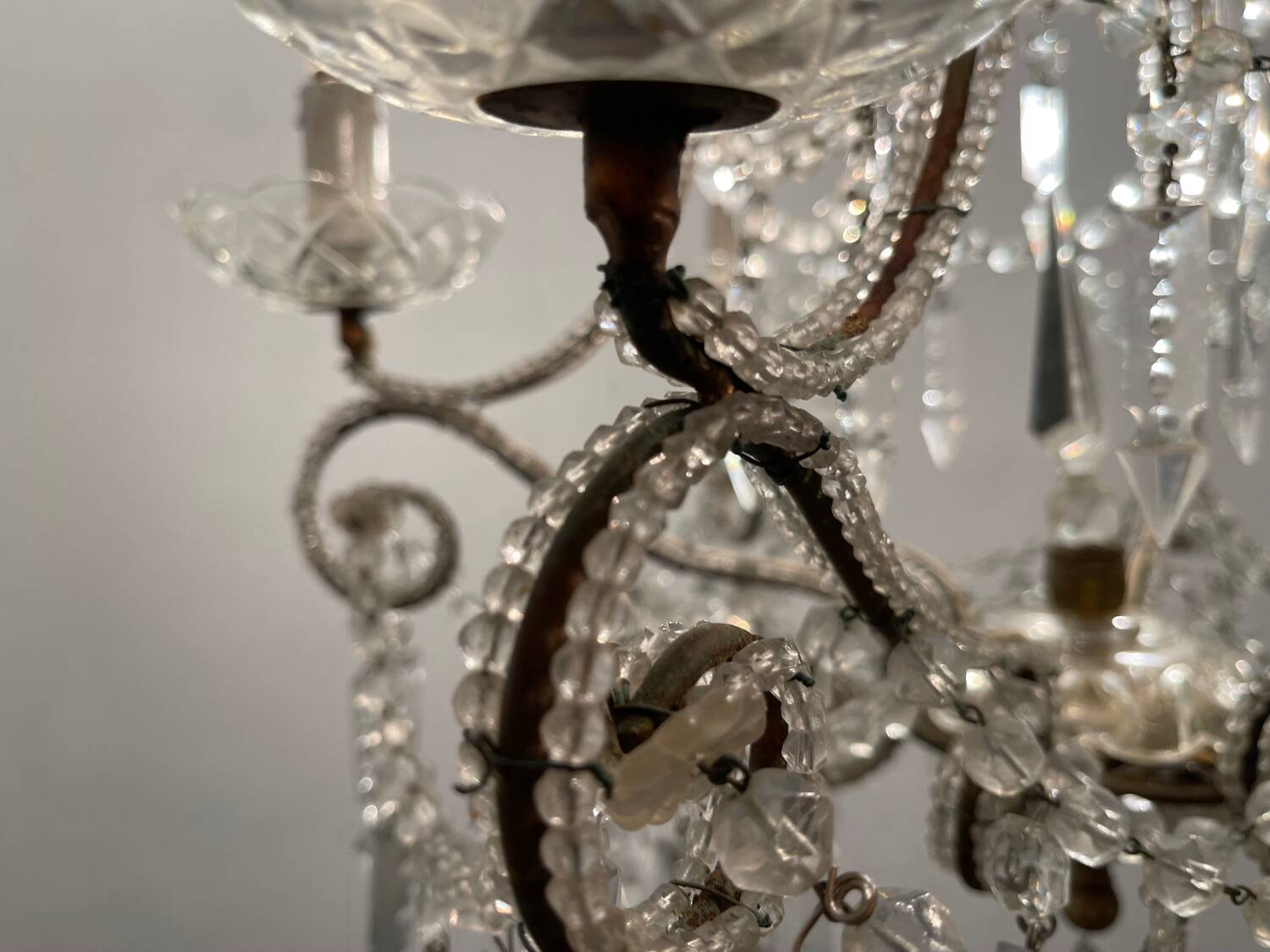 Vintage Crystal Beaded Chandelier
