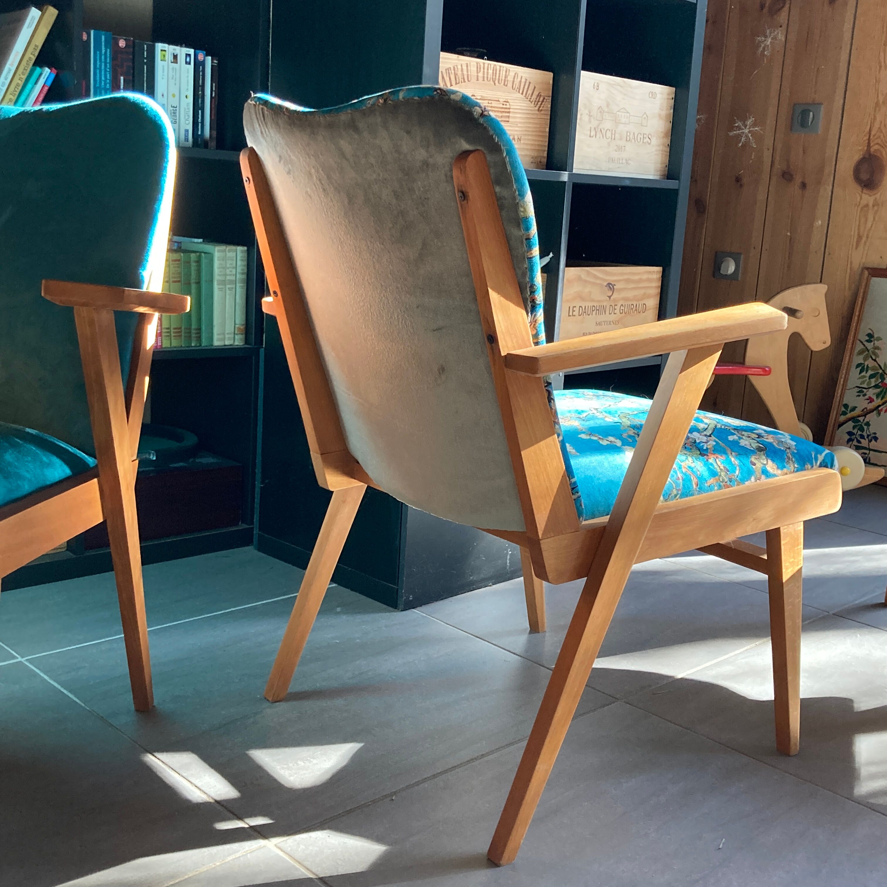 Trio of vintage armchairs