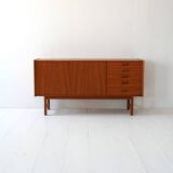 Scandinavian Teak Sideboard with Sculpted Drawers, 1950s/1960s