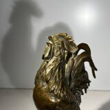 French bronze rooster sculpture, 19th century