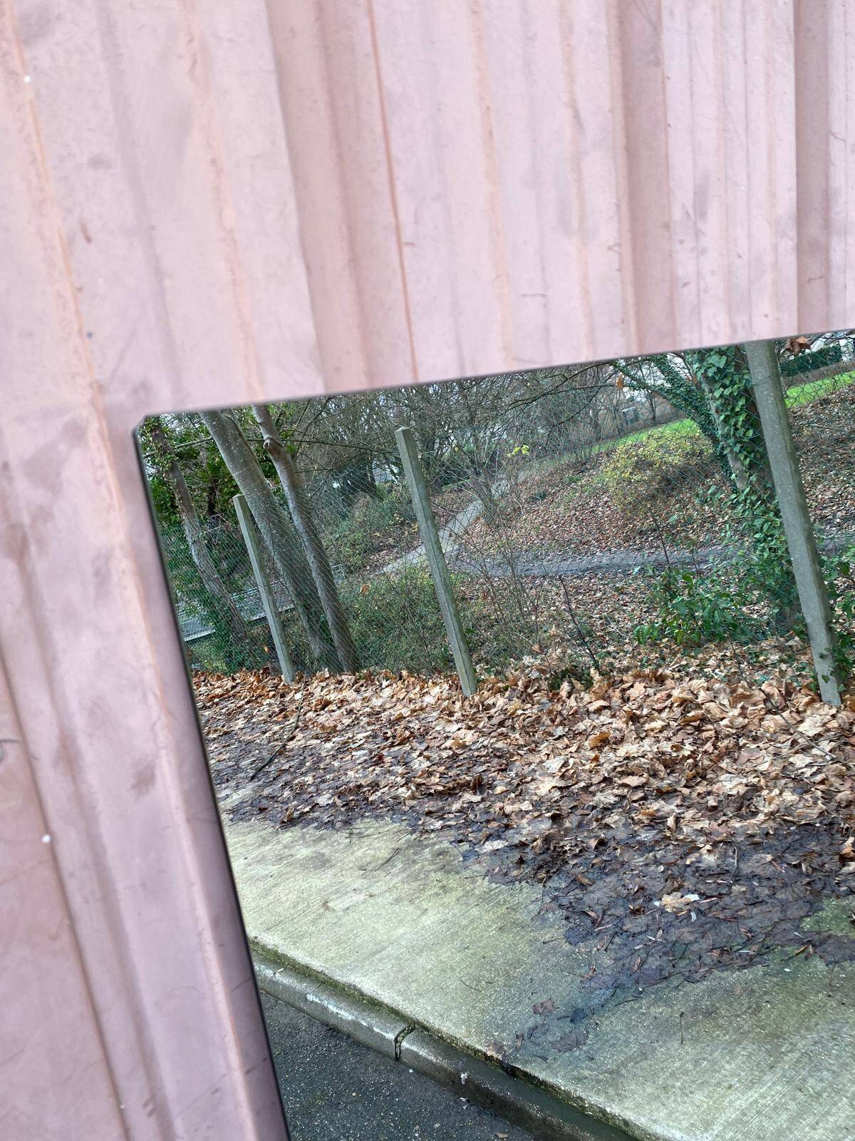 Vintage rectangular mirror without frame 78x156cm