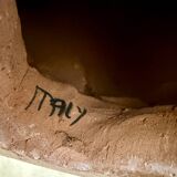 Antique terracotta leopard sculpture from the 70s vintage Italian design