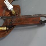 Rooster in wall lamp copper beautiful work of dinanderie 58x53 cm