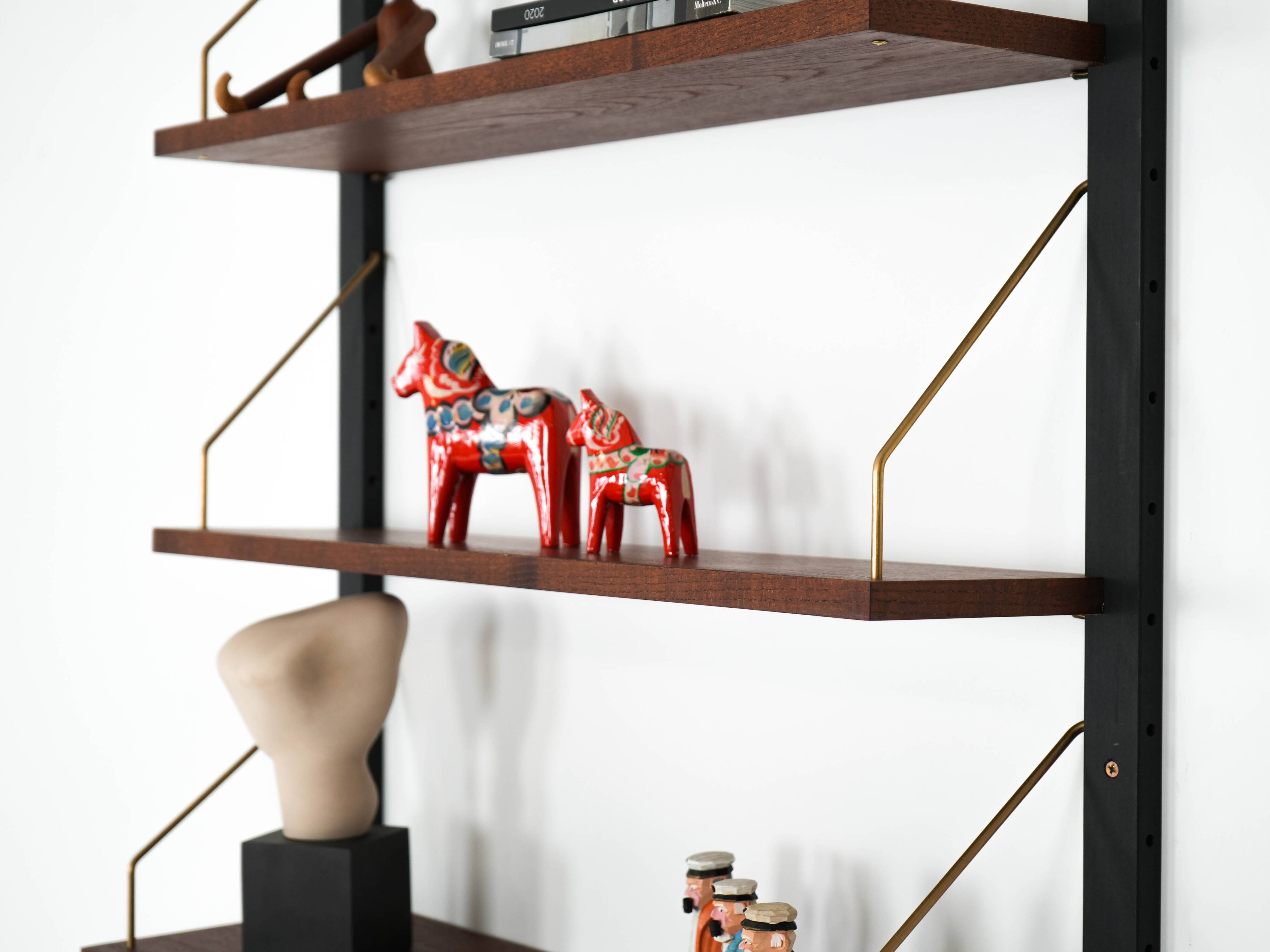 Teak wall unit, Danish design, 1960s, production: Denmark