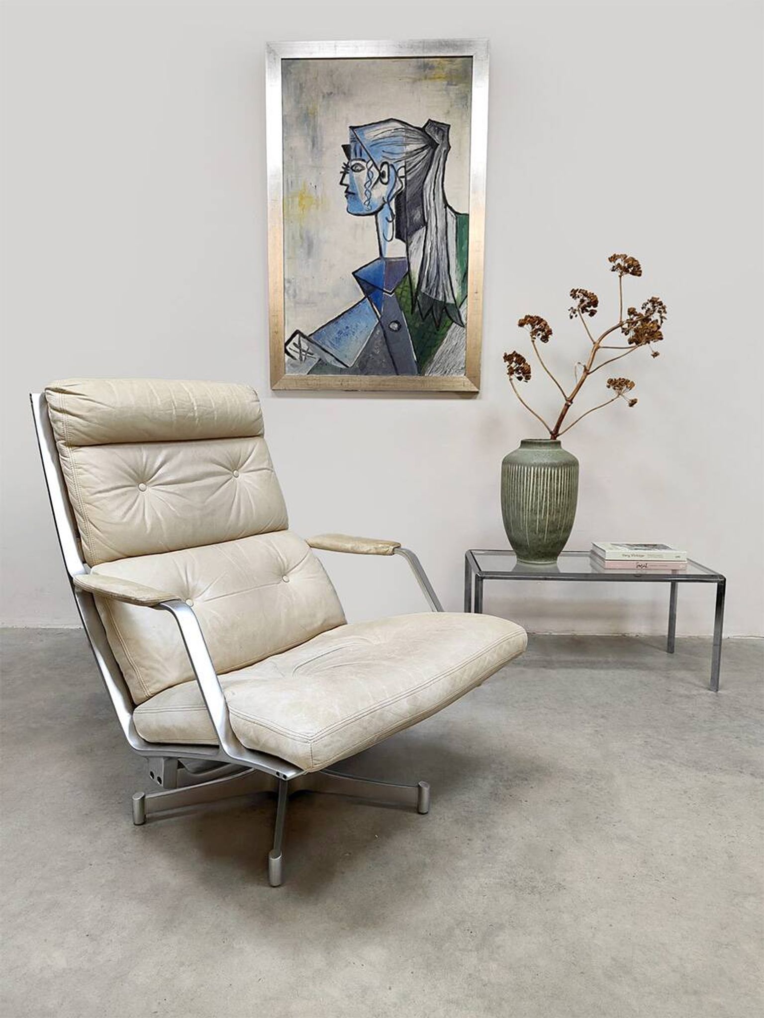 Danish lounge chair FK 85 vintage Preben Fabricius & Jorgen Kastholm Alfred Kill