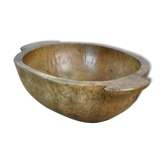 Handmade Wooden Dough Bowl, Early 1900s