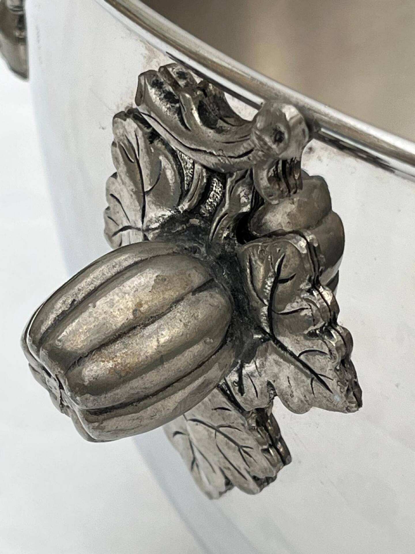 Vintage Italian Silver-Coloured Champagne Bath on Ball Feet