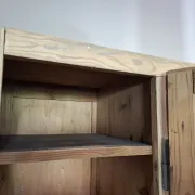 Wooden changing rooms