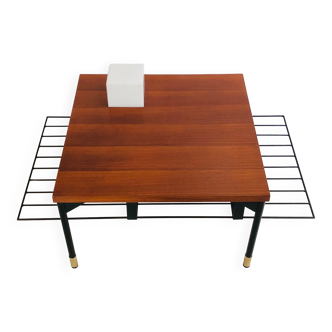 Table basse éclairante avec porte-revue amovible, Italie années 60