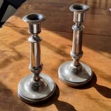 Pair of gilded bronze candlesticks