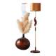 Teak and brass vintage Scandinavian floor lamp 1960 | Bakelite